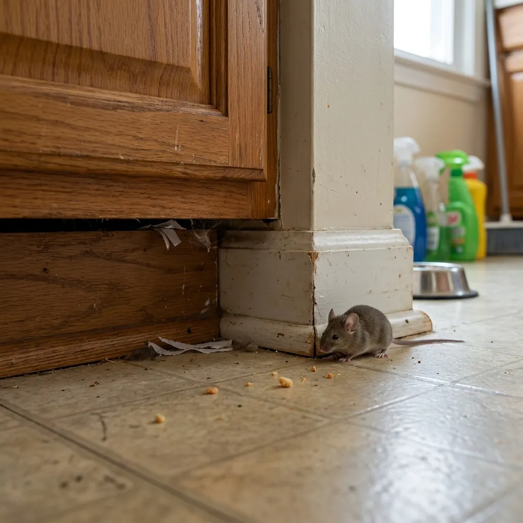 mice control Burbank CA cabinet gap entry